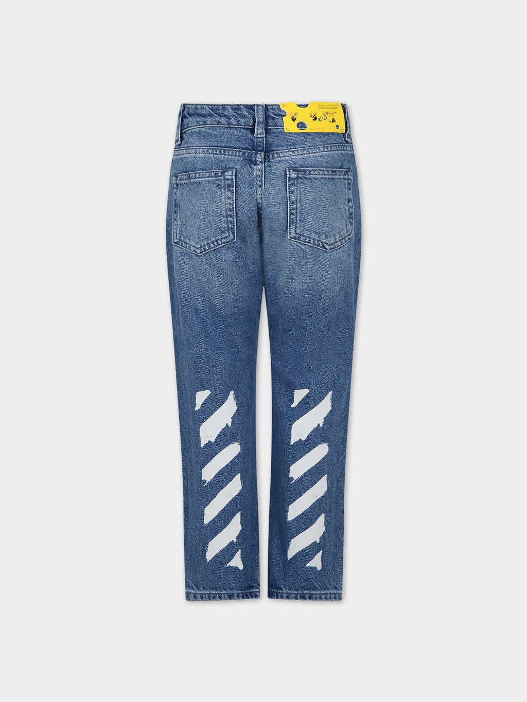 Jeans in denim per bambino con logo